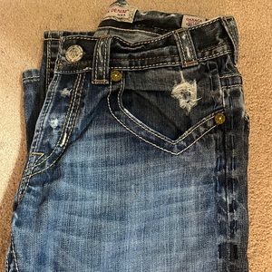 MEK Men’s Denim jeans Oaxaca design. Size is a 31WX32L boot cut